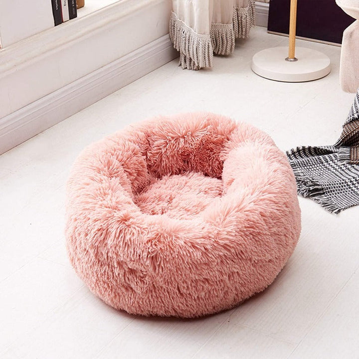 Lisslune | Beef Plush Calming Donut Dog Bed for Small to Large Dogs