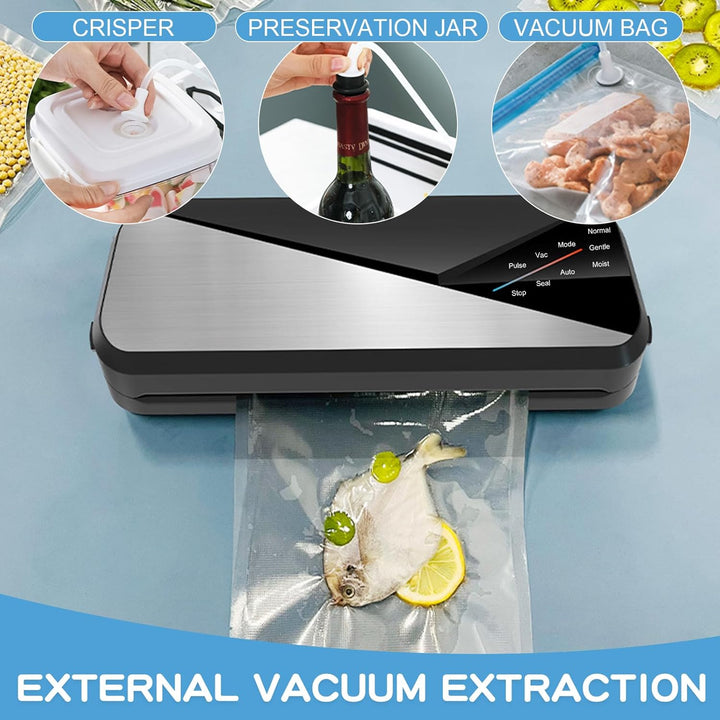 Lisslune | 6-in-1 Vacuum Sealer with 80kPa Suction and 30cm Sealing Strip – Fresvyn