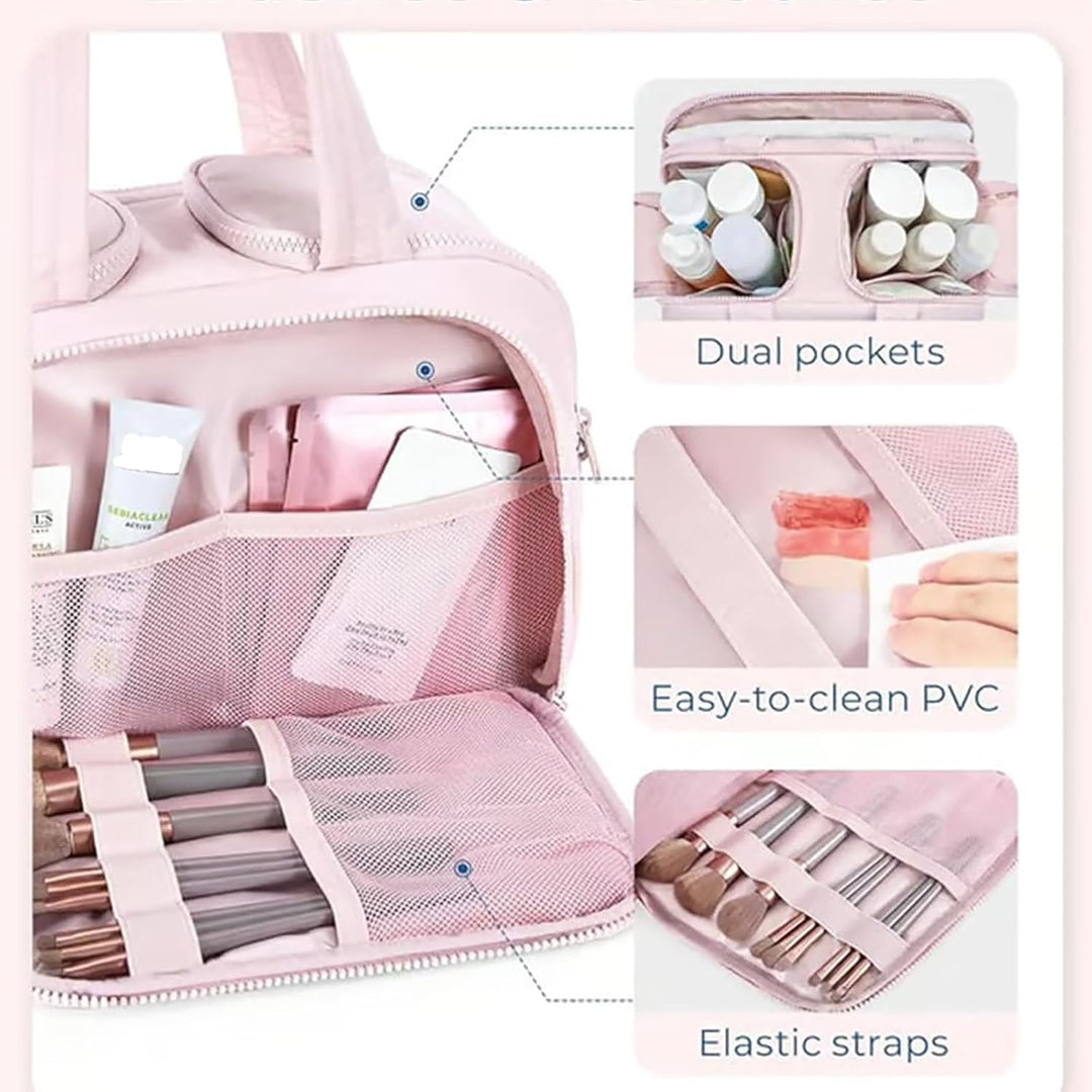 Lisslune | 4-in-1 Puffy Toiletry Bag for Women – Large Travel Makeup & Skincare Organiser