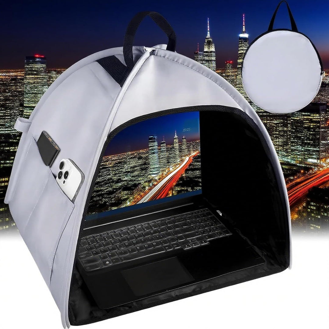 Lisslune | Laptop Sun Shade – Foldable Anti-Glare Privacy Tent for 13–16" Devices – Travory