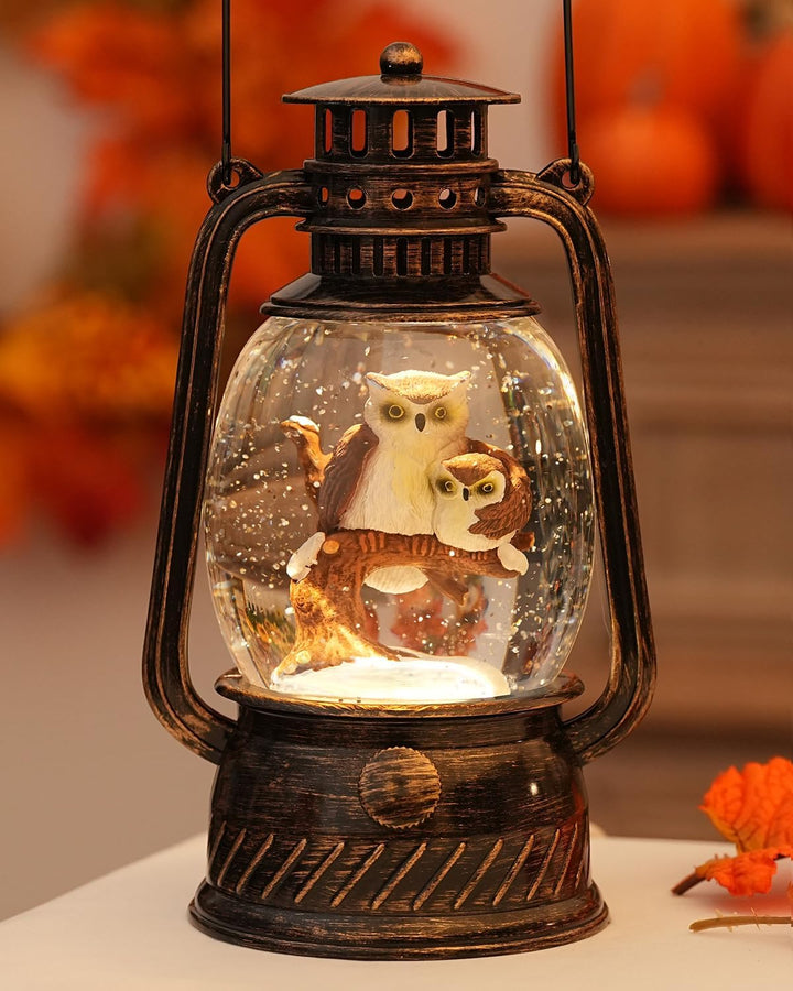 Lisslune | Autumn Gloss Decorative Lamp with Pumpkins – Warm LED Light and 6-Hour Timer