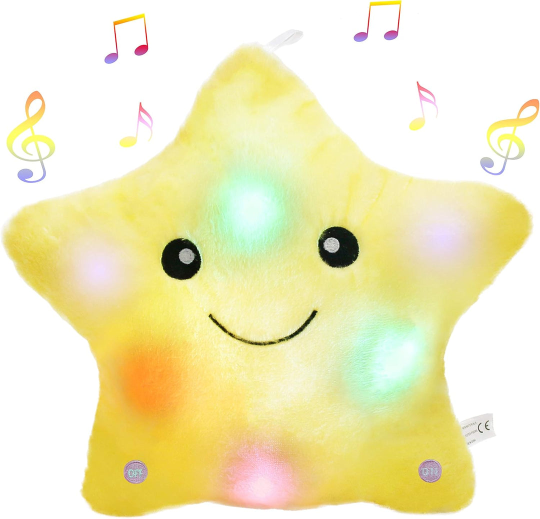 Lisslune | StarGlow Plush Night Light – Soft Stuffed Animal with Music and Light