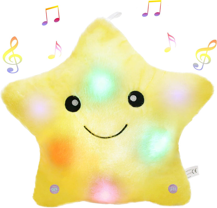 Lisslune | StarGlow Plush Night Light – Soft Stuffed Animal with Music and Light