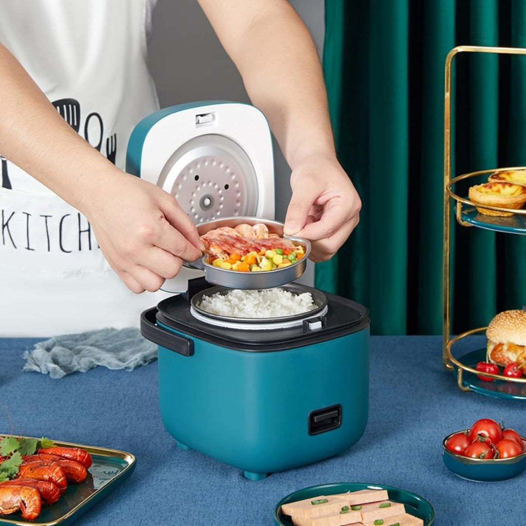 Lisslune | MiniChef 1.2L Rice Cooker – Compact Multicooker with Steaming Function and One-Button Control
