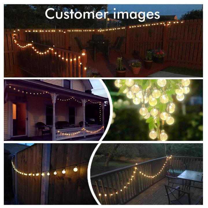 Lisslune | Solar-powered Crystal Ball String Lights