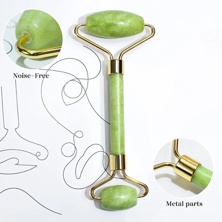 Lisslune | Instant Glow Gua Sha & Jade Roller Set | For radiant skin and natural relaxation