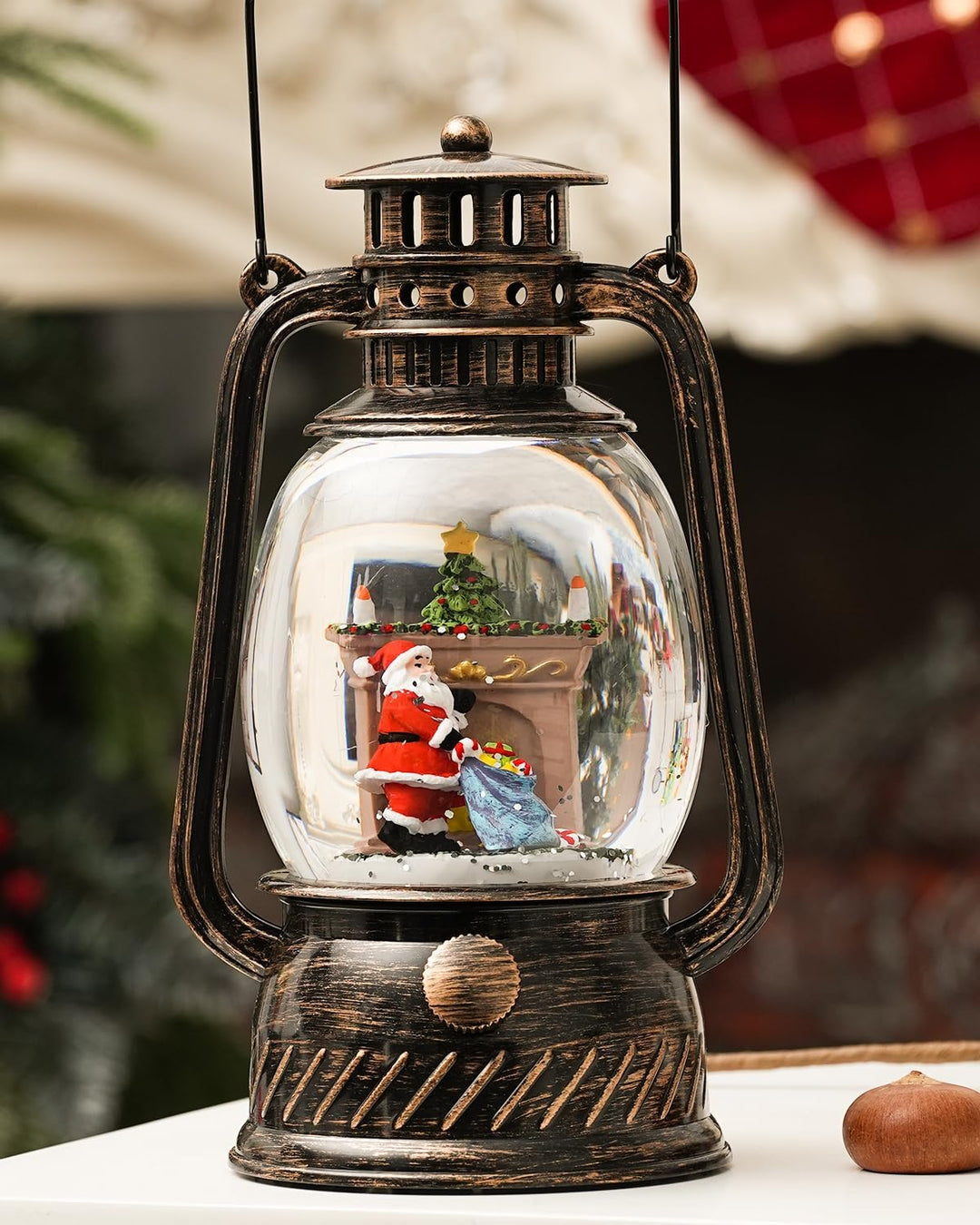 Lisslune | Autumn Gloss Decorative Lamp with Pumpkins – Warm LED Light and 6-Hour Timer