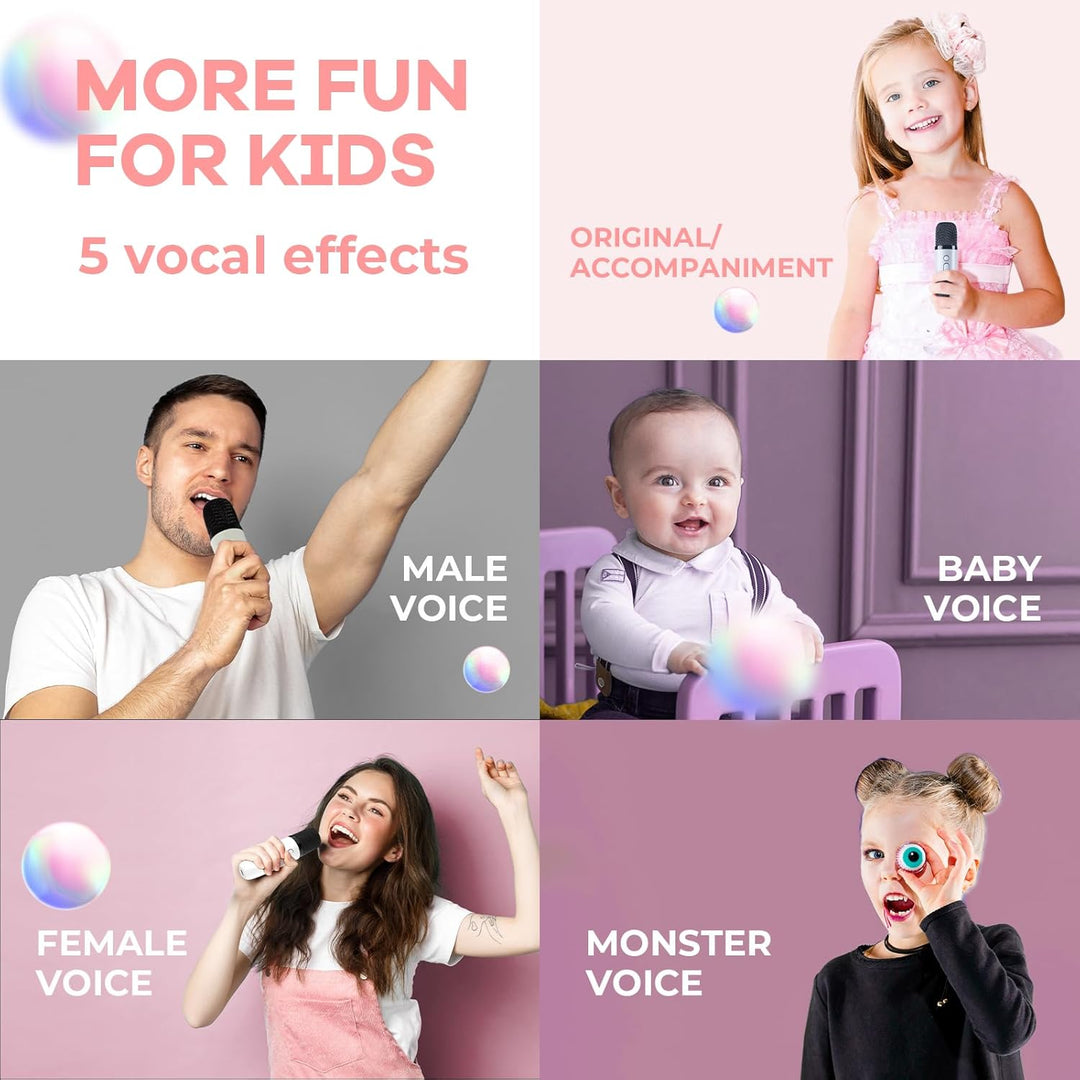 Lisslune | Portable Mini Karaoke Machine with Bluetooth Speaker & 2 Wireless Mics – Veylo