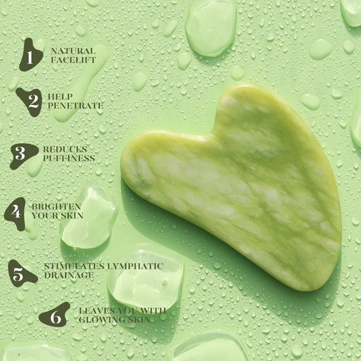 Lisslune | Instant Glow Gua Sha & Jade Roller Set | For radiant skin and natural relaxation