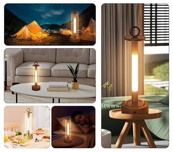 Lisslune | LumiTube - Modern clear glass table lamp