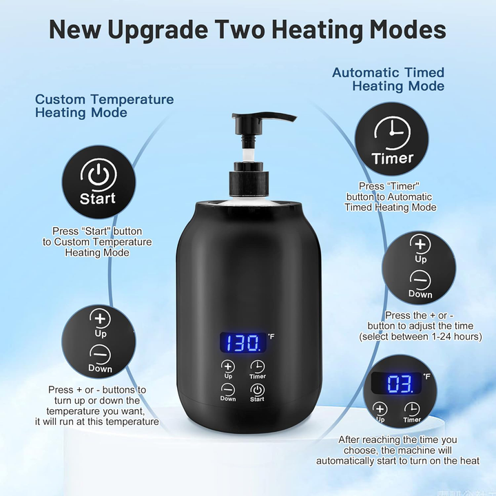 Lisslune | Professional Portable Electric Massage Oil Warmer – Fast Heating & Digital Control