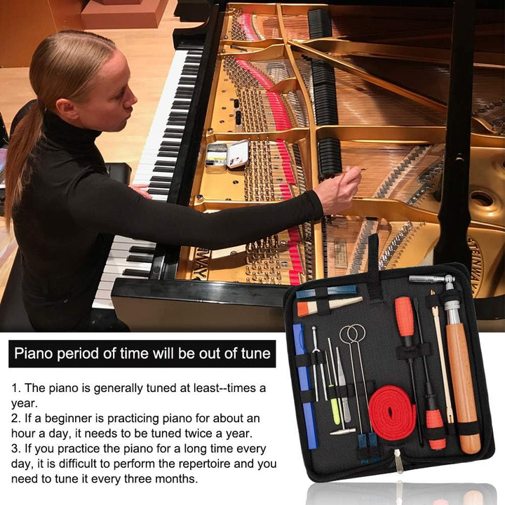 Lisslune | Professional 16-Piece Piano Tuning Kit with Storage Case – Arvena