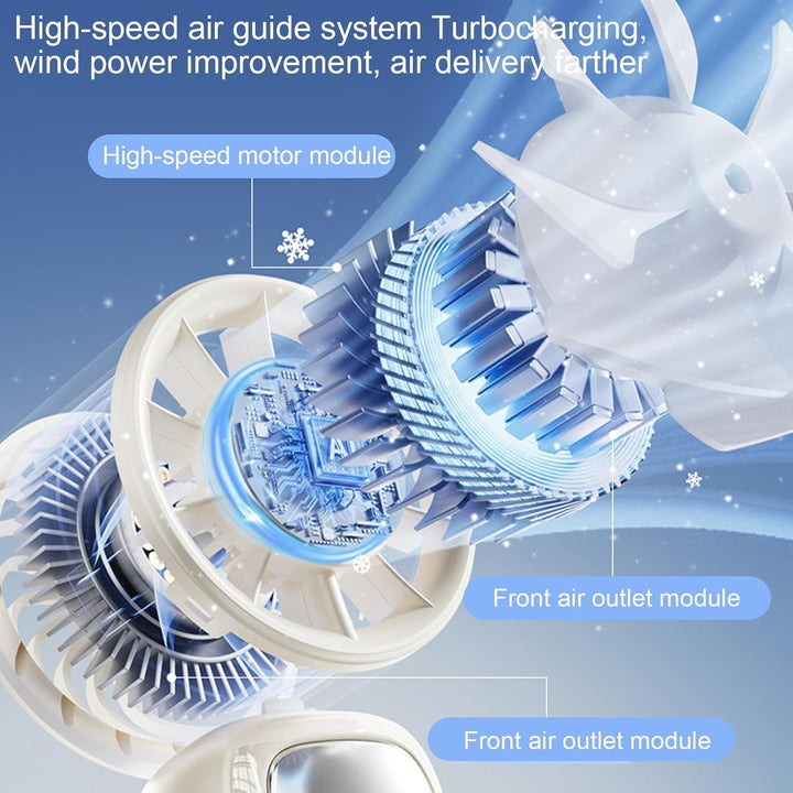 Lisslune | Portable Foldable Handheld Fan with LED Display 100 Speeds