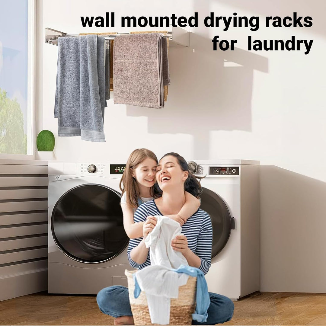 Lisslune | Wall-Mounted Foldable Clothes Drying Rack – DryWall