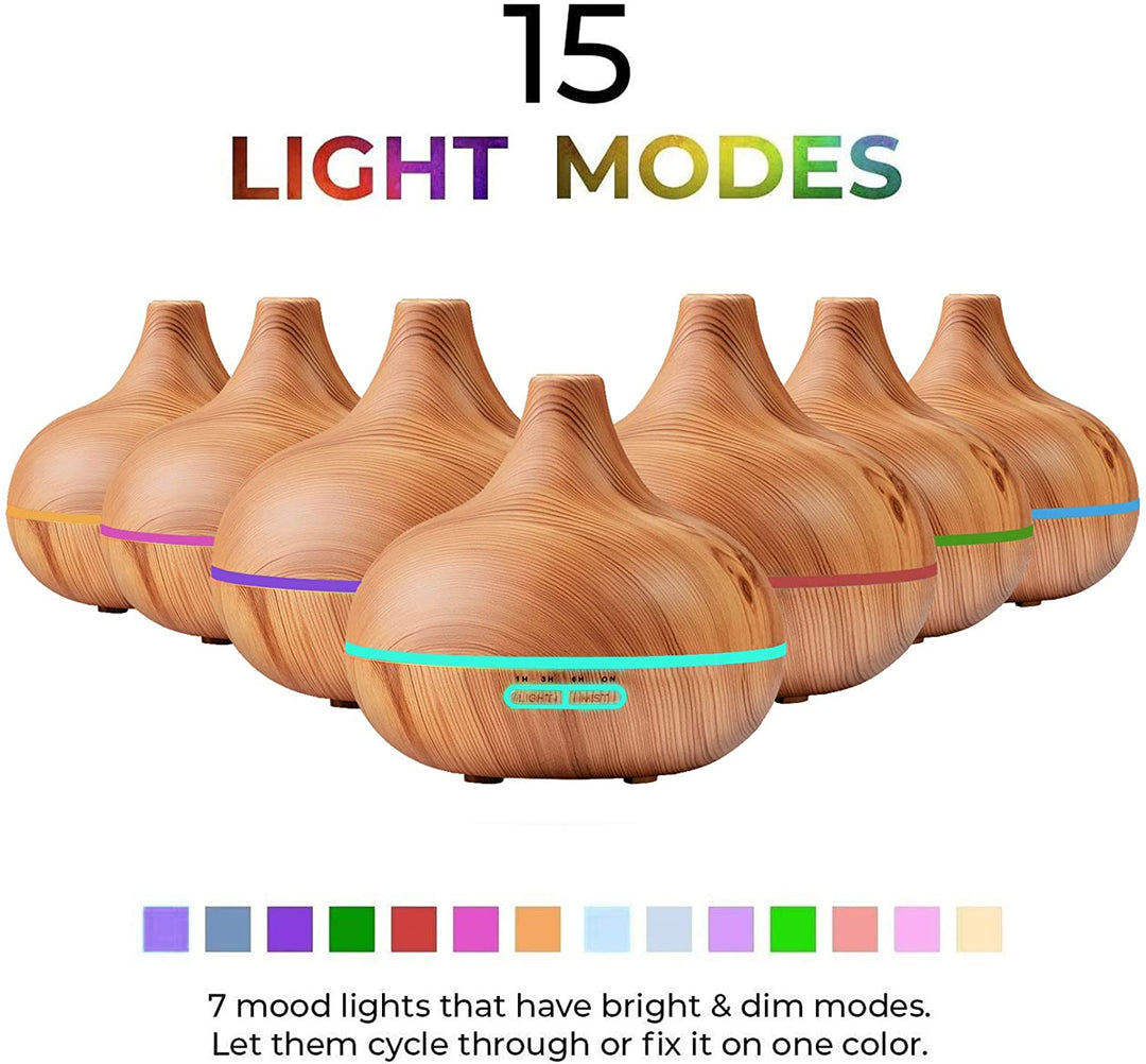 Lisslune | Ultrasound Diffuser & Top 10 Essential Oils - 400ml Diffuser