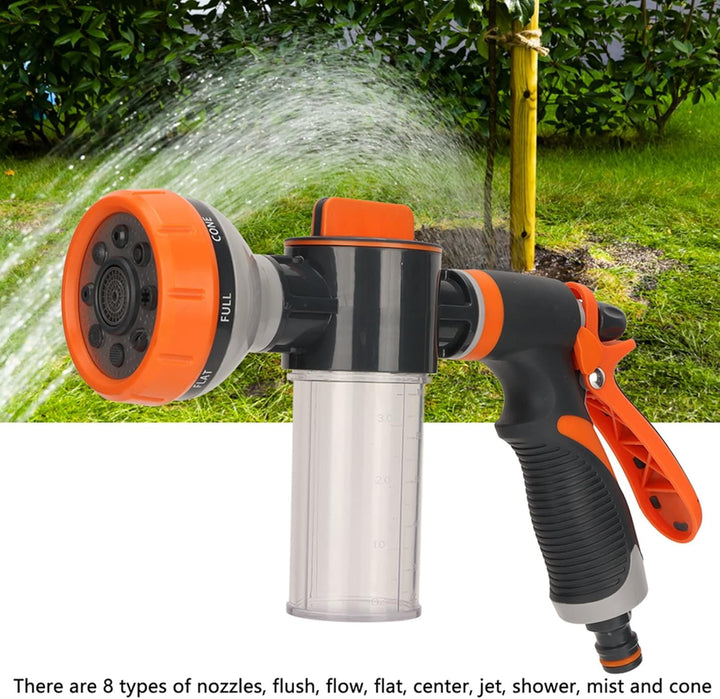 Lisslune | Garden Watering Foam Sprayer 8 Modes High Pressure Hand Shower