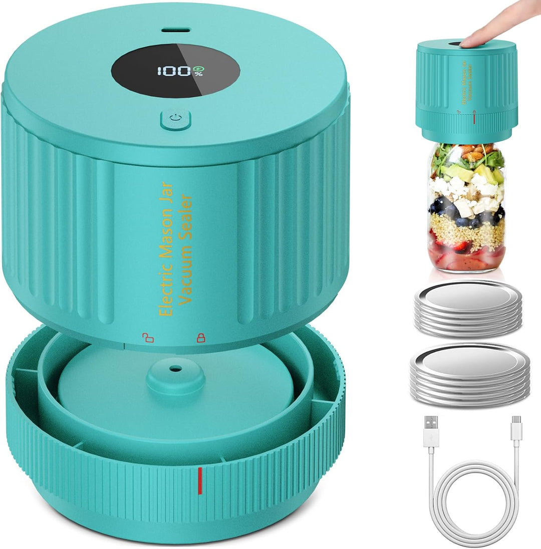 Lisslune | Electric Mason Jar Vacuum Sealer Set - Preserve Freshness Quickly!