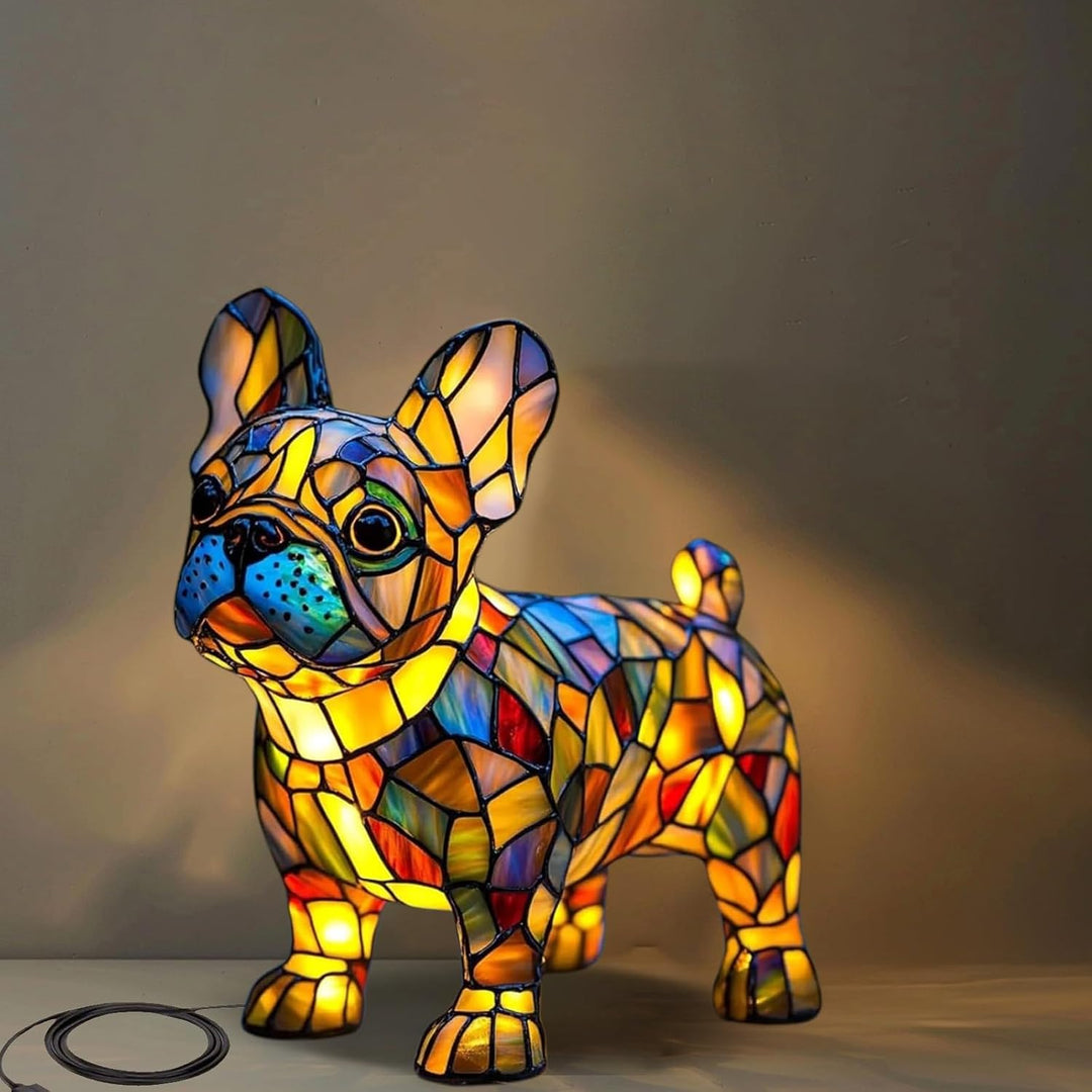 Lisslune | GlowPaw Dog Tribute Lamp – Handmade Acrylic Night Light for Dog Lovers (USB Powered)