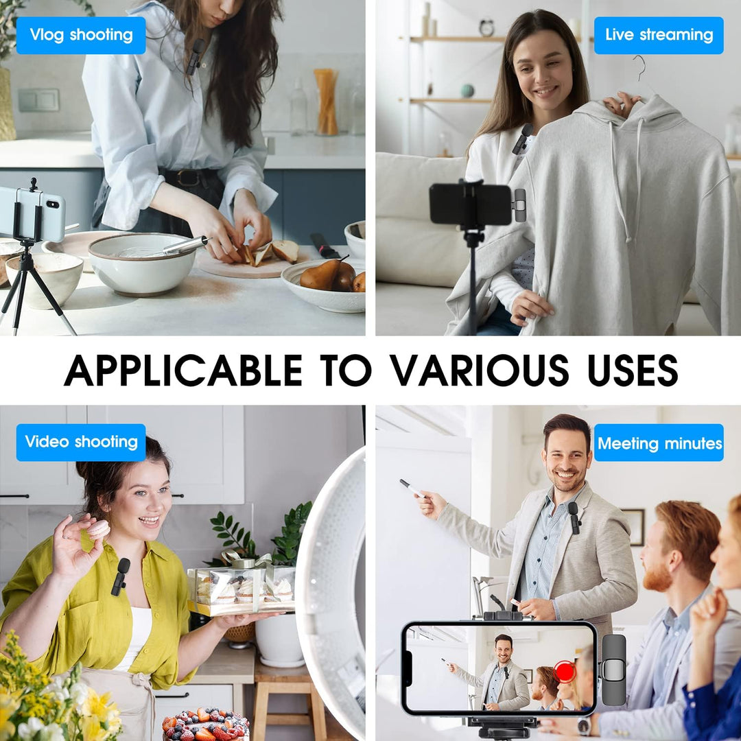 Lisslune | 2-Pack wireless microphone for iPhone iPad