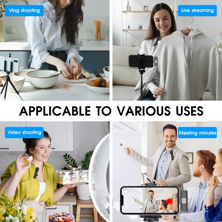 Lisslune | 2-Pack wireless microphone for iPhone iPad