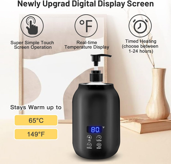 Lisslune | Professional Portable Electric Massage Oil Warmer – Fast Heating & Digital Control