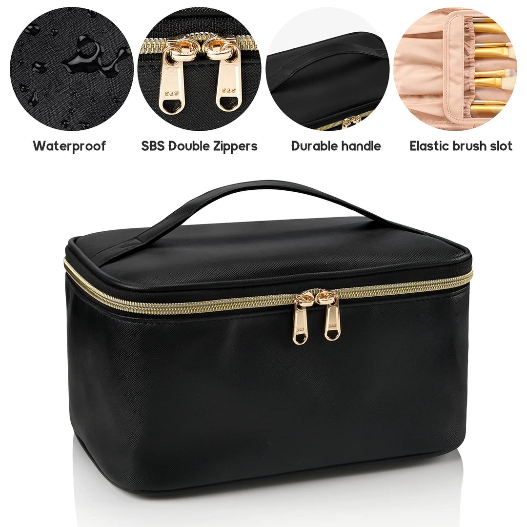 Lisslune | Practical Make-up Organizer for Traveling | With Compartments and Dividers