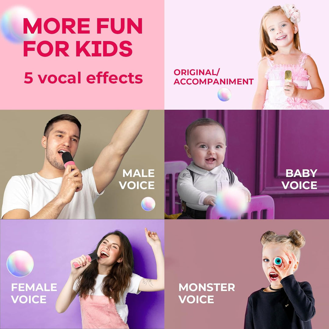 Lisslune | Portable Mini Karaoke Machine with Bluetooth Speaker & 2 Wireless Mics – Veylo