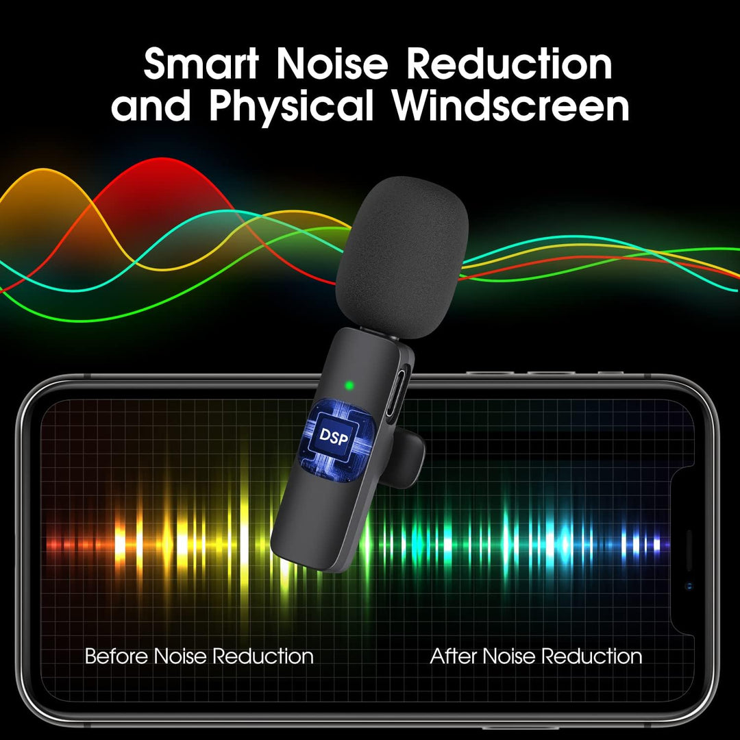 Lisslune | 2-Pack wireless microphone for iPhone iPad