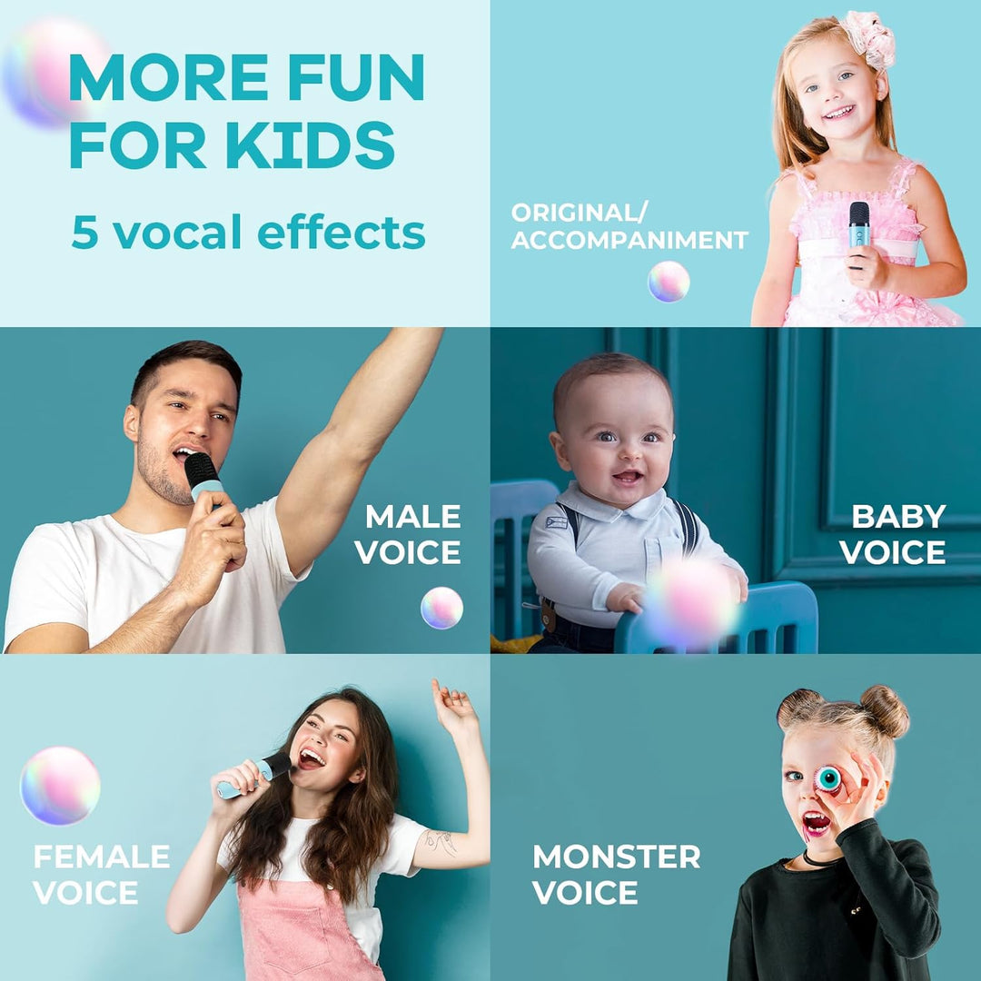 Lisslune | Portable Mini Karaoke Machine with Bluetooth Speaker & 2 Wireless Mics – Veylo