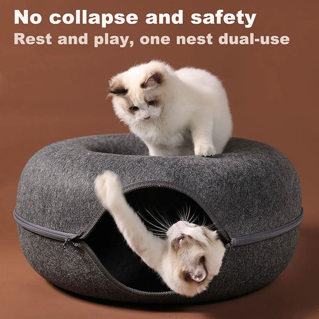 Lisslune | PURRFECT DEN – Luxury Cat Tunnel with Sleeping Cave & Play Fun