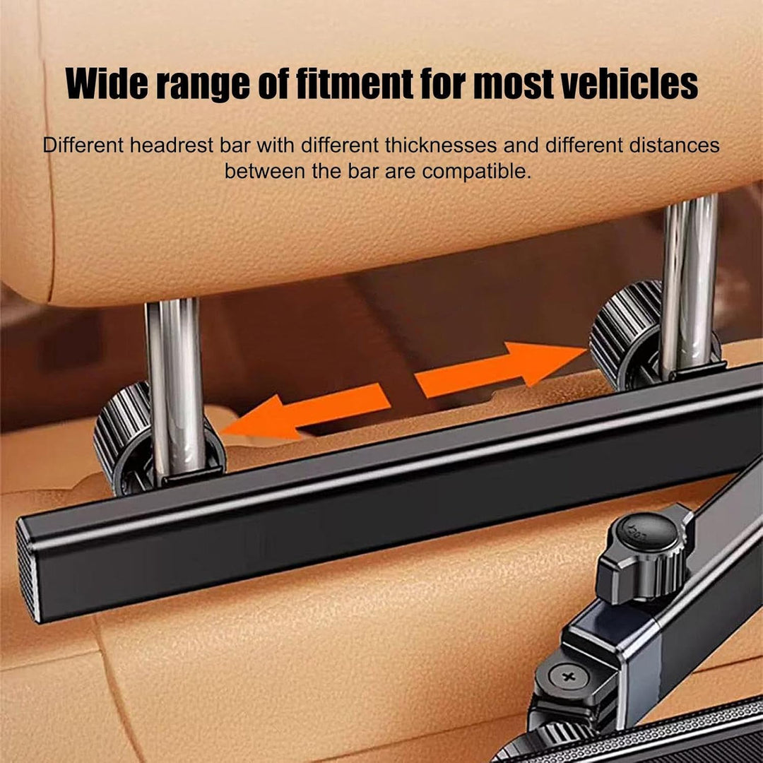 Lisslune | Car Headrest Tablet Holder – Adjustable 360° Backseat Phone & Tablet Mount – Movira