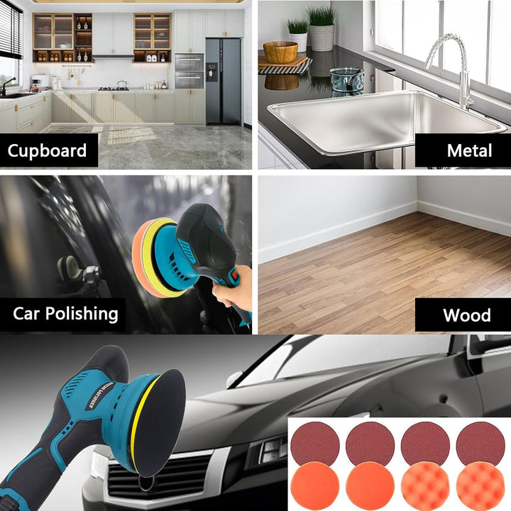 Lisslune | Cordless Car Polisher with Dual Batteries and 8-Speed Control – Torvex