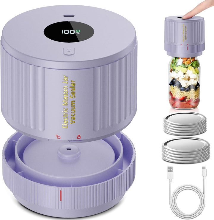 Lisslune | Electric Mason Jar Vacuum Sealer Set - Preserve Freshness Quickly!