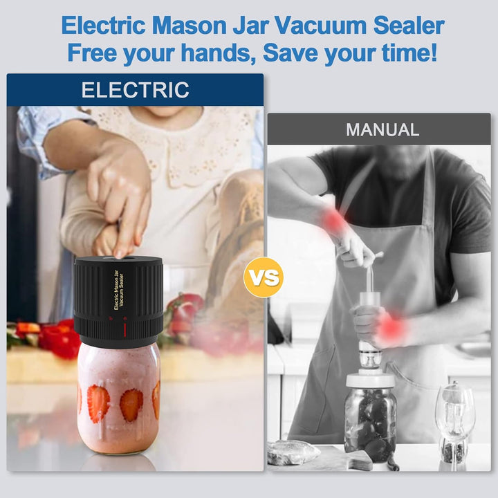 Lisslune | Electric Mason Jar Vacuum Sealer Set - Preserve Freshness Quickly!