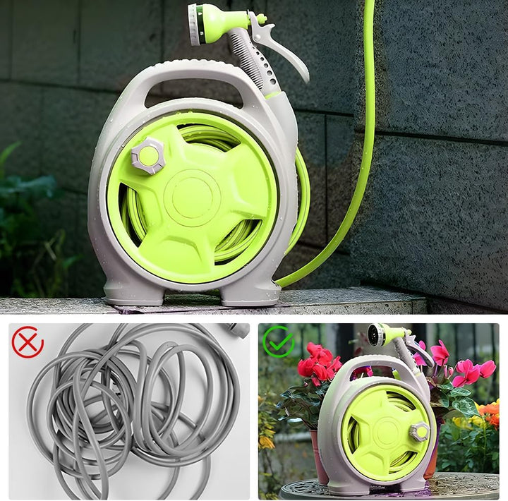 Lisslune | Compact Garden Hose Reel Set with 15m Pipe – Corvina