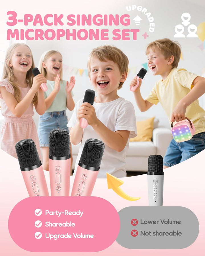 Lisslune | Portable Mini Karaoke Machine with Bluetooth Speaker & 2 Wireless Mics – Veylo