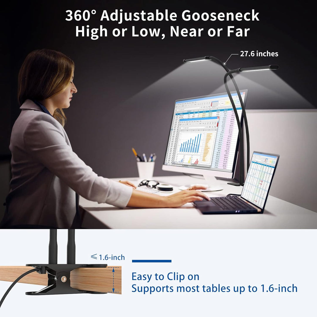 Lisslune | 77 LED Desk Clamp Lamp with 70cm Flexible Gooseneck – Ravien