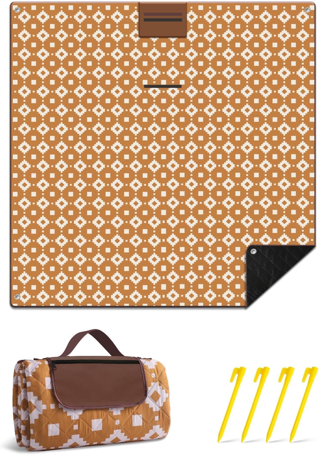 Lisslune | Extra Large Waterproof Picnic Blanket 200 × 200 cm with 3 Layers – MeadowRest