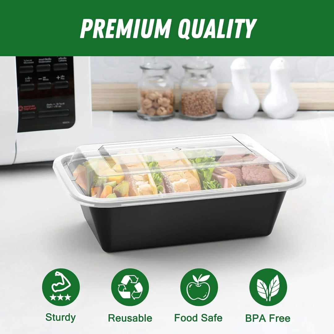 Lisslune | 50-piece Meal Prep Container Set with Lid – Ideal for Meal Preparation