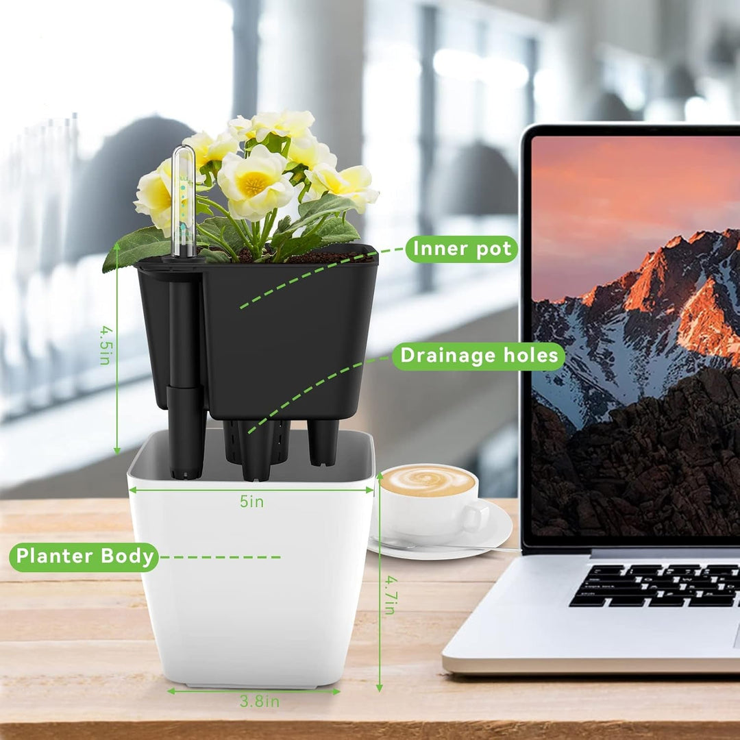 Lisslune | Flower pot with irrigation system – Self-watering plant pot for indoor and outdoor use