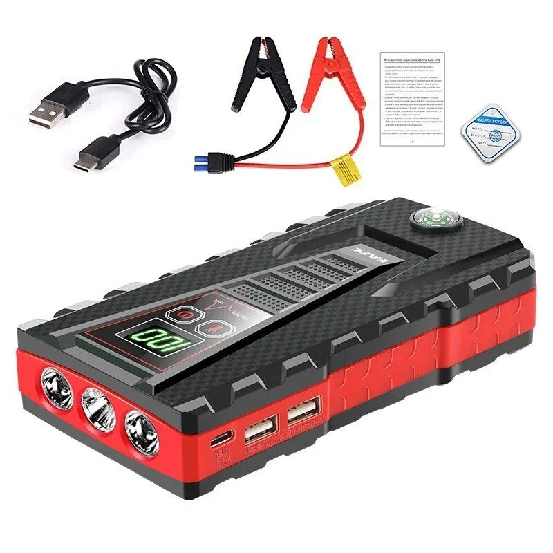 Lisslune | 22000mAh 1200A Wireless Charger Car Jump Starter