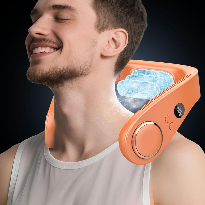 Lisslune | Neck Cooler Pro – Bladeless Neck Fan with Cooling Plate and LED Display