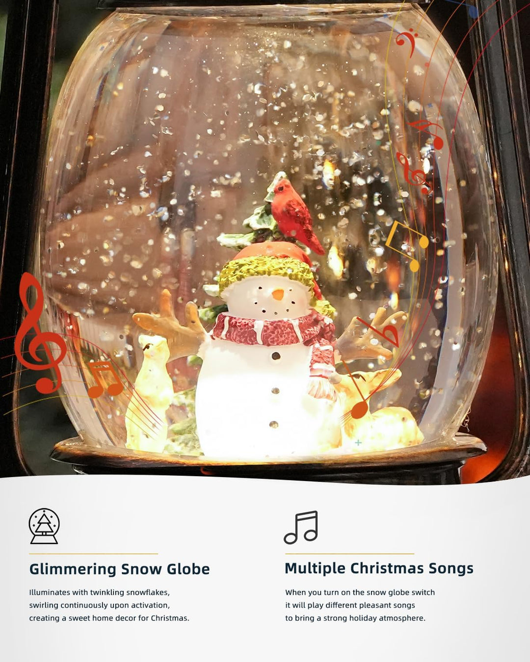Lisslune | Autumn Gloss Decorative Lamp with Pumpkins – Warm LED Light and 6-Hour Timer