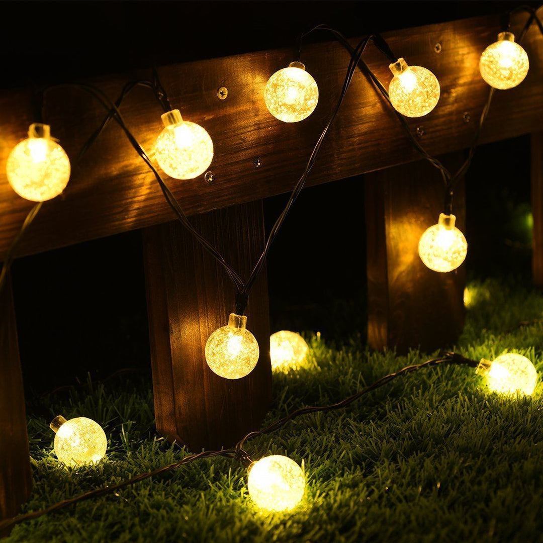 Lisslune | Solar-powered Crystal Ball String Lights