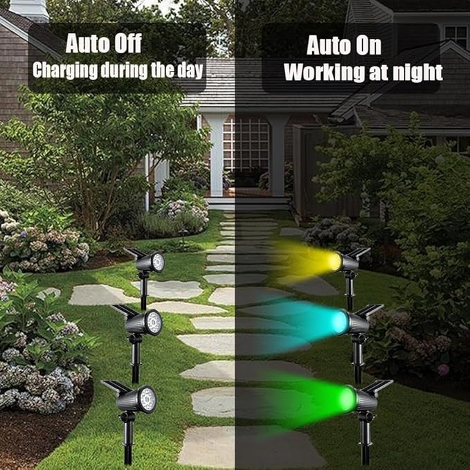 Lisslune | LED Solar Spotlight Lights for the Garden
