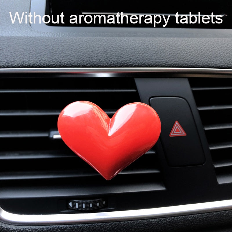 Lisslune | Charming Red Heart Car Air Freshener Clip