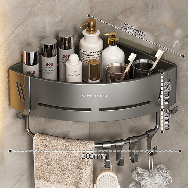 Lisslune | EasyCorner Aluminum Shelf – Self-Adhesive Bathroom Corner Storage without Drilling