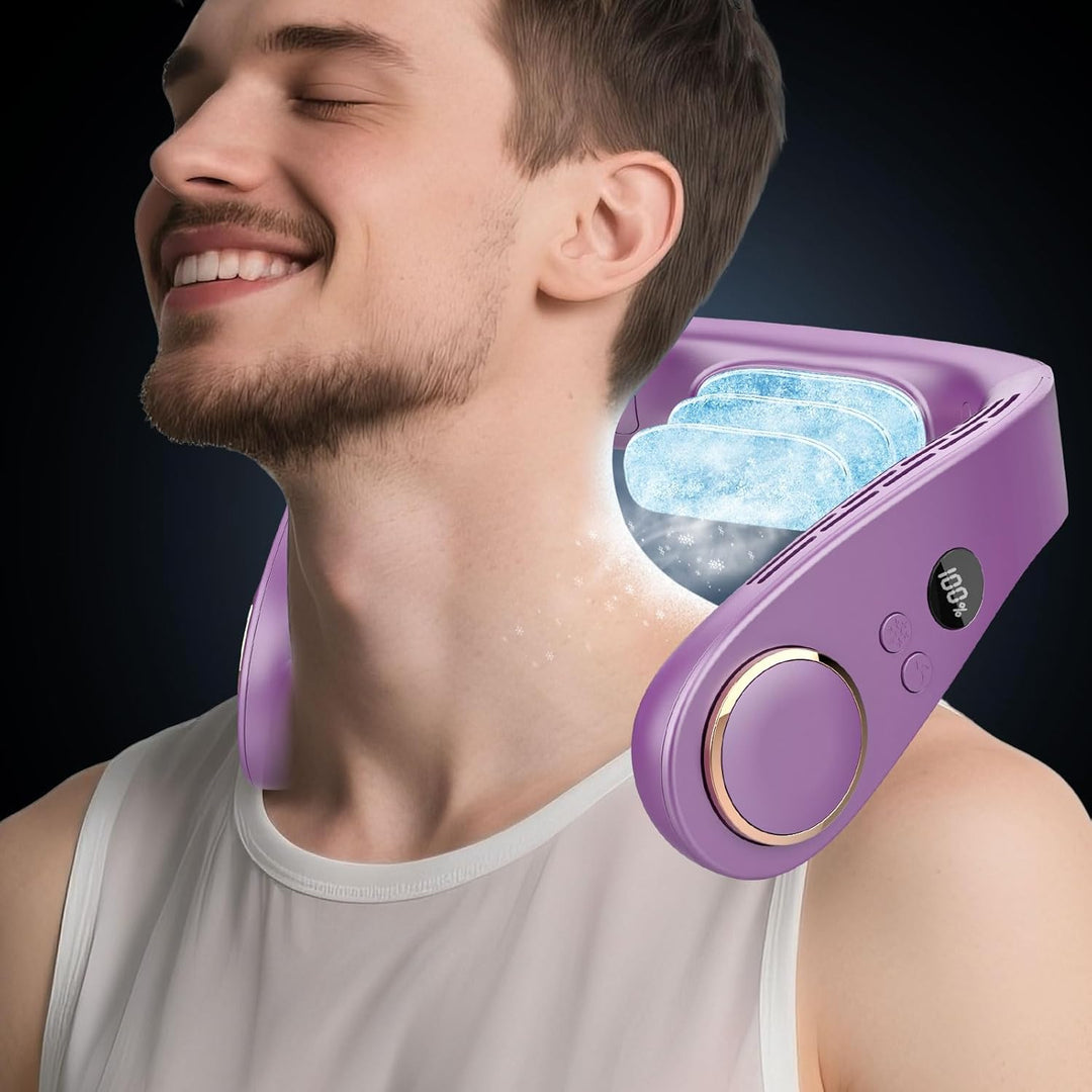 Lisslune | Neck Cooler Pro – Bladeless Neck Fan with Cooling Plate and LED Display