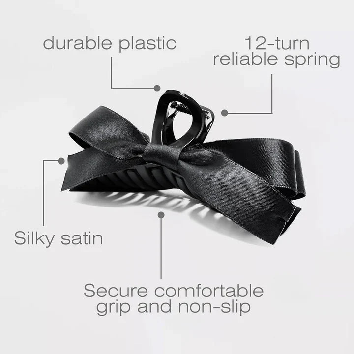 Lisslune | Large Hair Clips with Satin Bows