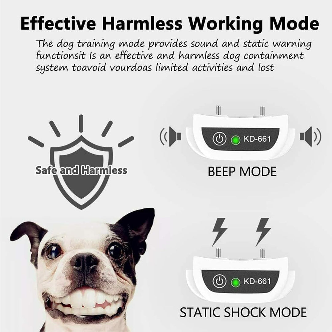 Lisslune | Wireless Dog Fence Collar System | Waterproof, Rechargeable & Ideal for Home Training and Outdoor Adventures